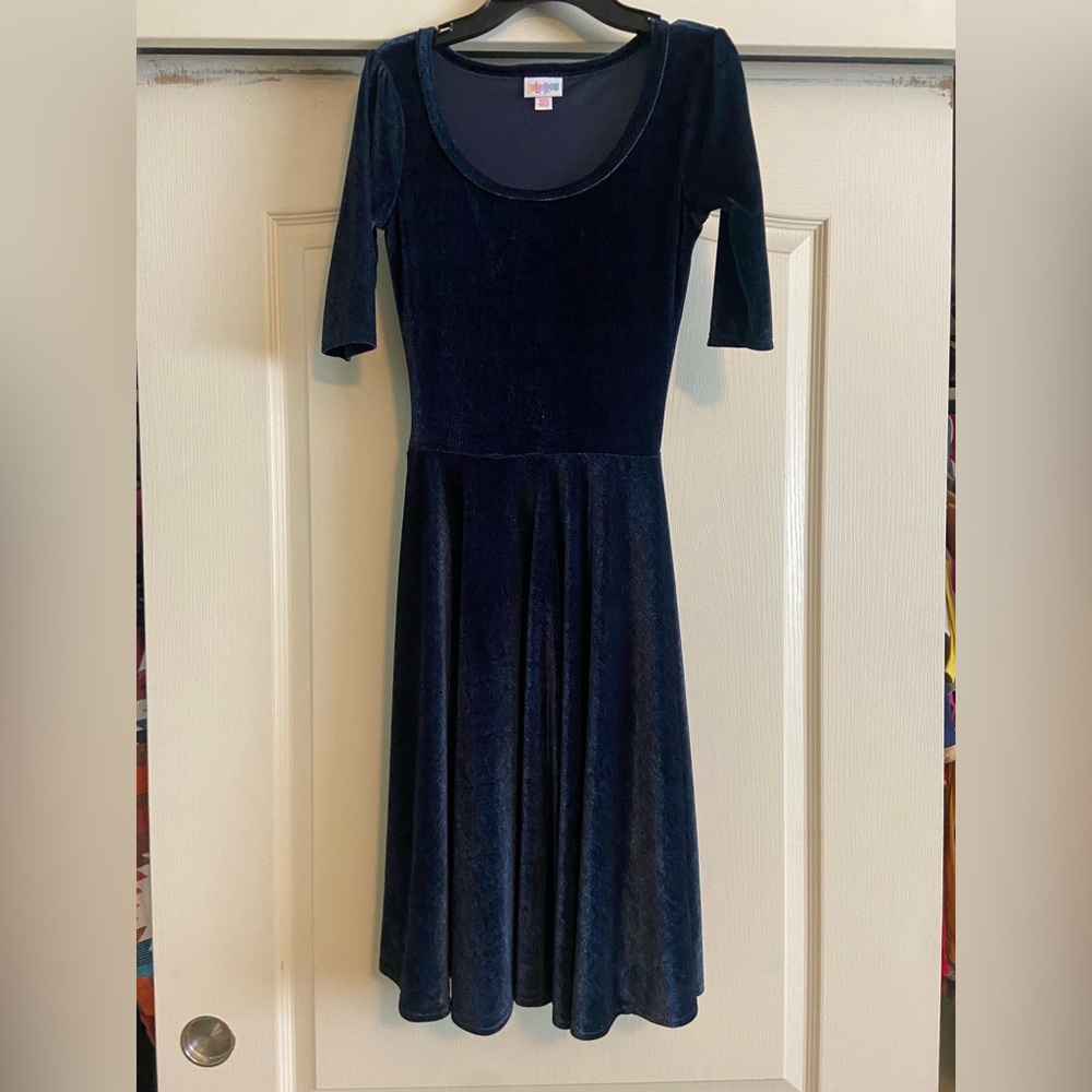 Elegant Blue Shimmery Lularoe Dress
